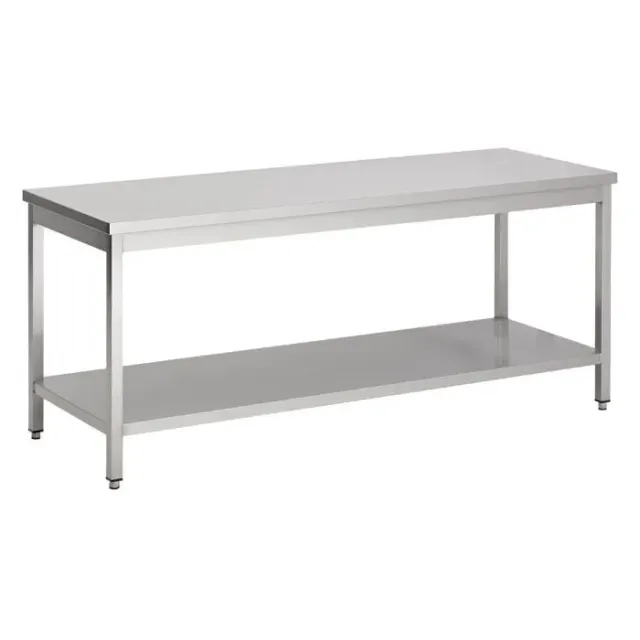 Ikaline stålbord 160 cm med underhylde