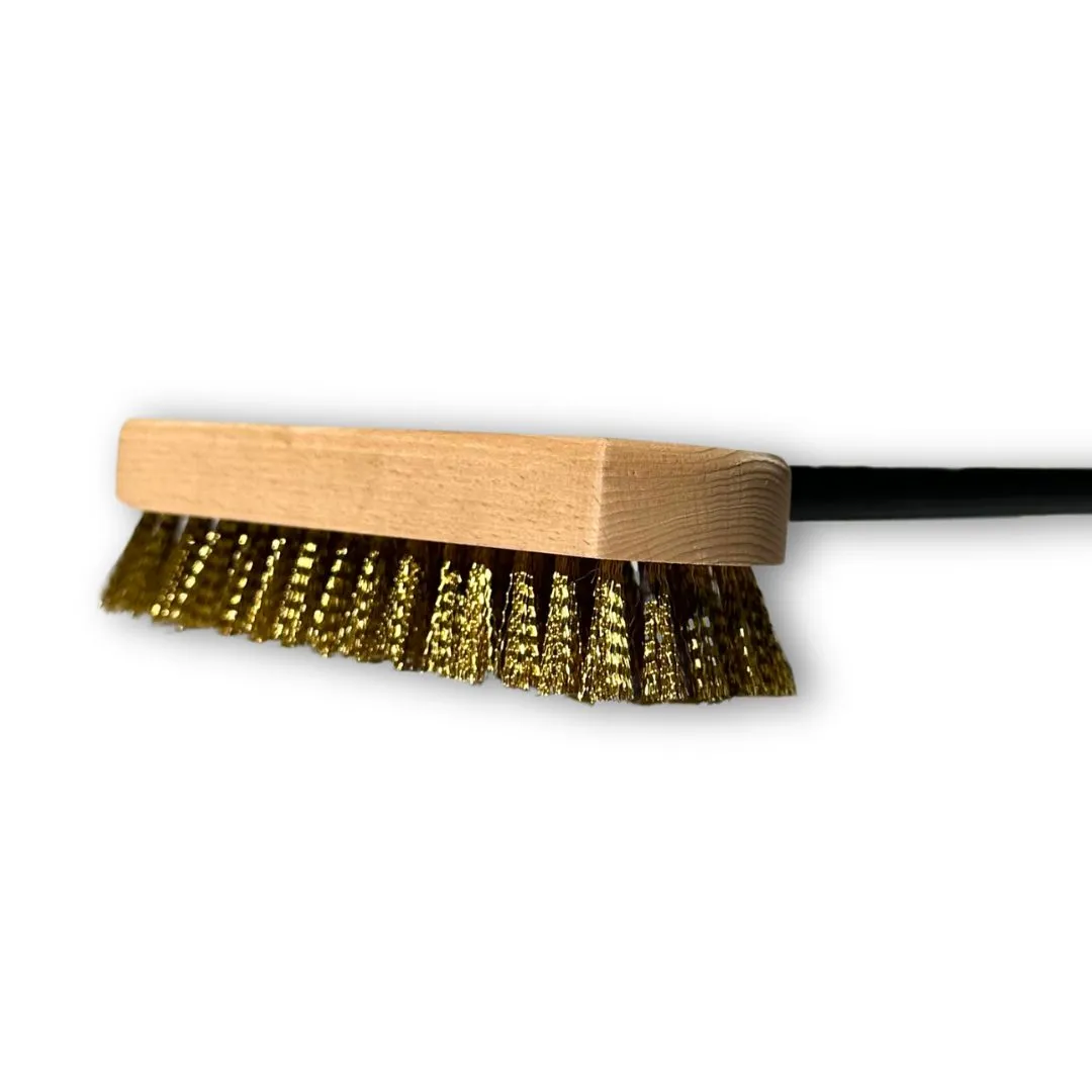 Effeuno børste til pizzasten messing 68 cm