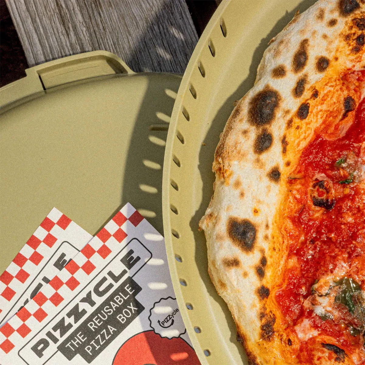 Pizzycle genanvendelig pizzaæske til takeaway