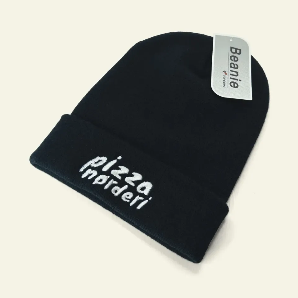 Pizzanørderi Beanie hue strikket