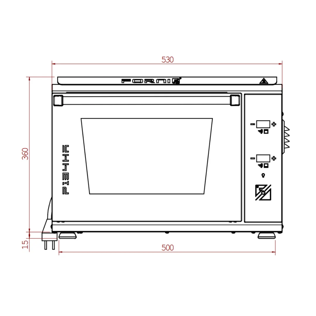 Effeuno P134HA 509 PRO pizzaovn 509°C med sten