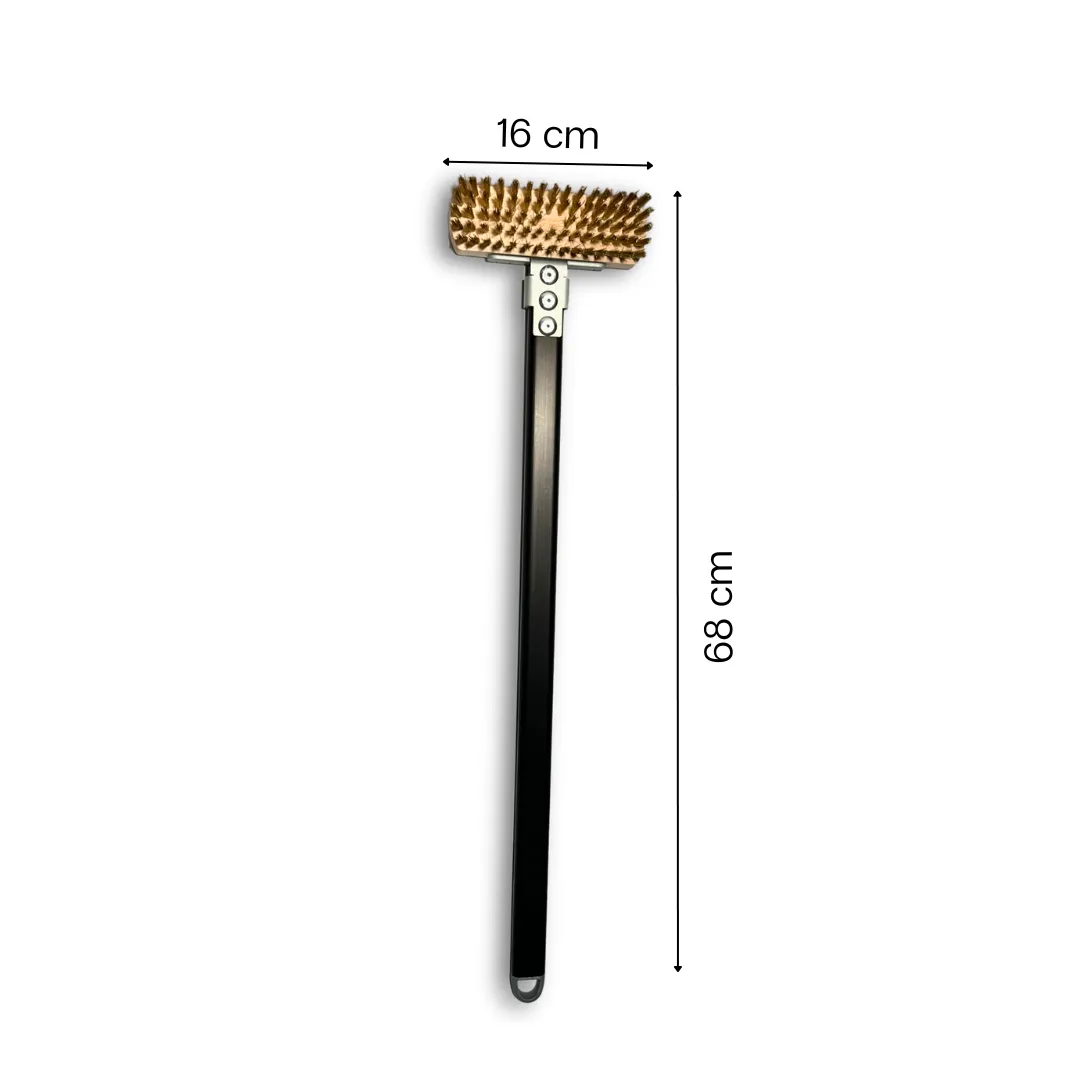 Effeuno børste til pizzasten messing 68 cm